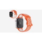 Curea Ceas SmartWatch pentru Apple Watch, bratara 22 mm, Silicon, sport, eleganta, rezistenta la indoituri, Comfy to Wear, Portocaliu