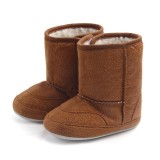 Cizmulite imblanite maro pentru bebelusi (Marime Disponibila: 3-6 luni (Marimea
