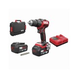 SKIL 3075 HB masina de gaurit cu percutie compact Brushless, 0-500/0-1800/min, geanta de transport+set de 6 biti, incarcator, 2xAccu 4,0 Ah