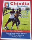 Program meci fotbal &quot;CHINDIA&quot; TARGOVISTE - &quot;DUNAREA&quot; CALARASI (18.11.)