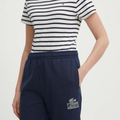 Lacoste pantaloni scurti din bumbac culoarea albastru marin, cu imprimeu