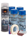 Kit complet reparatie si vopsire jante culoare Albastru Metalizat, V4