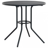Masa terasa rotunda, antracit, &Oslash;80x72,5 cm otel vopsit electro.