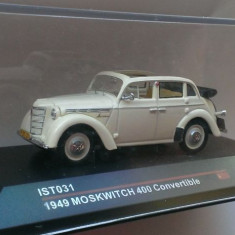 Macheta Moskwitch 400 Convertible 1949 - IST 1/43