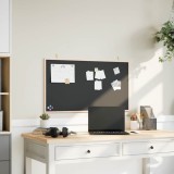 VidaXL Tablă cu cadru din lemn masiv de pin negru 100x55 cm