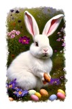 Cumpara ieftin Sticker decorativ, Iepure, Alb, 85 cm, 9088ST, Oem
