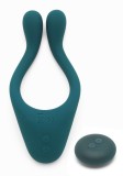 Masaj Cupluri Icon Superb Green Justforme, 7 Moduri, Telecomanda, Silicon, Reincarcabil USB, Vibrator Clitoris, Penis