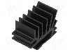 Radiator extrudat, aluminiu, 15mm x 19.4mm, neagra, FISCHER ELEKTRONIK - SK 525 15