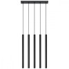 Lampă Suspendată Pastelo Negru Oțel 5 Becuri Tub Modern De Interior