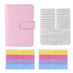 Set 25 piese, husa, 12 plicuri impermeabile A6 si 12 etichete Rewe, multicolor