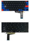Tastatura Laptop, Asus, VivoBook 14X X1403, X1403V, X1403VA, X1403Z, X1403ZA, iluminata, gri, multicolor, layout US