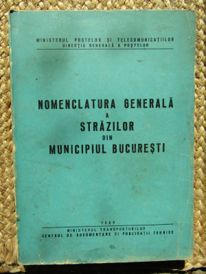 Nomenclatura generala a strazilor din Municipiul Bucuresti 1969 foto