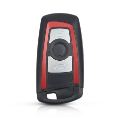 Carcasa Cheie BMW smartkey, 3 Butoane pentru SERIA F - Contur Rosu