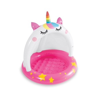 Piscina gonflabila pentru copii, 102x102 cm, Vinil, Forma Unicorn, ATU-V0853 foto