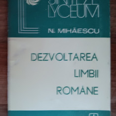 myh 39s - N Mihaescu - Dezvoltarea limbii romane - ed 1986