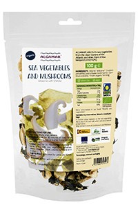 Alge Marine cu Ciuperci Shiitake Raw Algamar 100gr foto