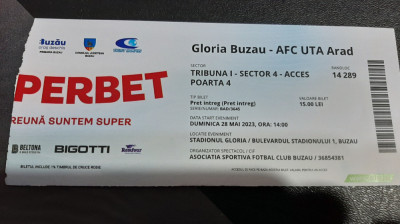 Bilet Gloria Buzau - UTA foto