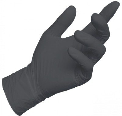 Manusi din nitril negre XL set 100buc, HILMANN foto