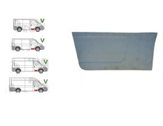 Segment reparatie panou usa Peugeot Boxer, Fiat Ducato, Citroen Jumper 09.2014, Ram Promaster, 02.20, montare fata, dreapta, galvanizat; fara locas
