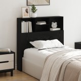 vidaXL Tablă de pat cu sertar cu raft Stejar negru 100 x 19 x 103.5 cm