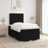 Cumpara ieftin Pat boxspring cu saltea Negru 120 x 190 cm Tesatura