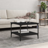 Gossi masuta de cafea, negru, 55x55x40 cm, lemn prelucrat