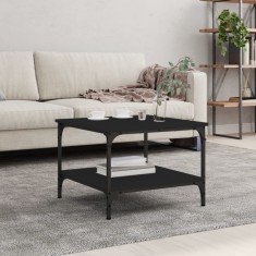 Gossi masuta de cafea, negru, 55x55x40 cm, lemn prelucrat