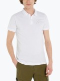 Tricou polo barbati cu logo si croiala Slim Fit, DM0DM18312, Alb (Marime: 2XL), Tommy Jeans