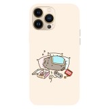 Husa compatibila cu Apple iPhone 15 Pro Max, Viceversa, model Lazy day Pusheen , Silicon, TPU, Transparent, Carcasa