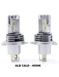 Set 2 leduri H4 M3 Alb Cald - 4000K, Canbus, putere 55W, luminozitate 10.000 Lm, 12V-24V