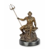 Neptun-statueta din bronz cu un soclu din marmura YY-136