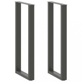 vidaXL Picioare de masă de bar &icirc;n formă de U, 2 buc., antracit, 50x(110-111) cm, oțel 4013246