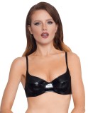 Sutien Sexy din Vinil, Negru, 80B