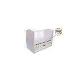 Cumpara ieftin Patut Eurogloria Como Balansoar culisant - Alb cu Verde + Saltea Cocos 10 cm