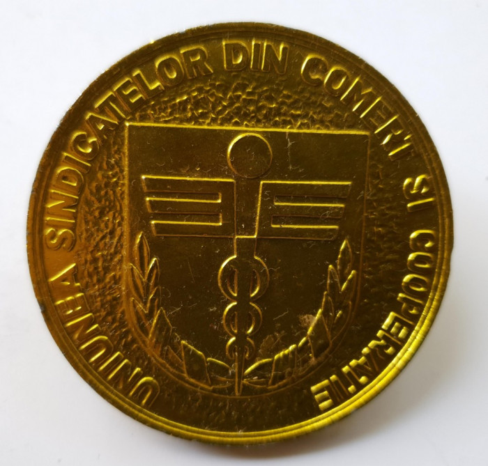 Medalia Uniunea Sindicatelor din Comert si Cooperatie - Hermes -Medalie de MERIT
