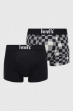 Levi&#039;s boxeri 2-pack barbati, culoarea negru