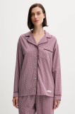 United Colors of Benetton cămașă de pijama culoarea bordo, bumbac, 4MYG3M00D