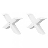 VidaXL Picioare pentru măsuță de cafea &icirc;n formă de X, 2 buc., alb, 70x(30-31) cm, oțel