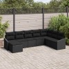 VidaXL Set de canapele pentru grădină 8 pcs Negru Rattan poli 3346843
