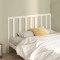 Gossi tablie de pat, alb, 146x4x100 cm, lemn masiv de pin