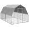 vidaXL Pui de găină cu acoperiș 2,5x4x2,25 m oțel galvanizat 3328521