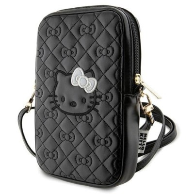 Geanta Crossbody - Hello Kitty Leather Quilted Bows Strap (HKPBPEKHBPK) - Black foto
