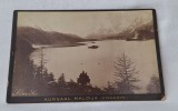 CVD - Poza veche anii 1900 - fotografie pe carton, peisaj montan Kursal Maloja ( Engadin) -