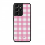 Husa Samsung Galaxy S21 Ultra - Skino Pinknic, patratele roz