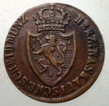 E.196 GERMANIA NASSAU 1/4 KREUZER 1818, Europa, Cupru (arama)