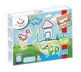 Set de construit cu magnet Spaghetteez 70 piese, Clics toys