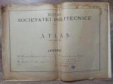 Buletinul Societatei Politecnice, Atlas 1889, Editie Princeps, Bucuresti, Stare Buna, Carti Bibliofilie