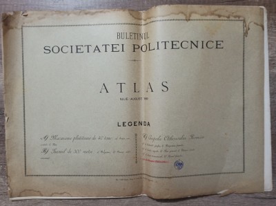 Buletinul Societatei Politecnice, Atlas Iulie-August 1889 foto