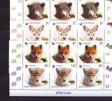 DB Romania 2012 Pui de animale salbatice serii straif inferior MNH