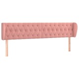 Cumpara ieftin Tablie de pat cu aripioare roz 183x23x78/88 cm catifea